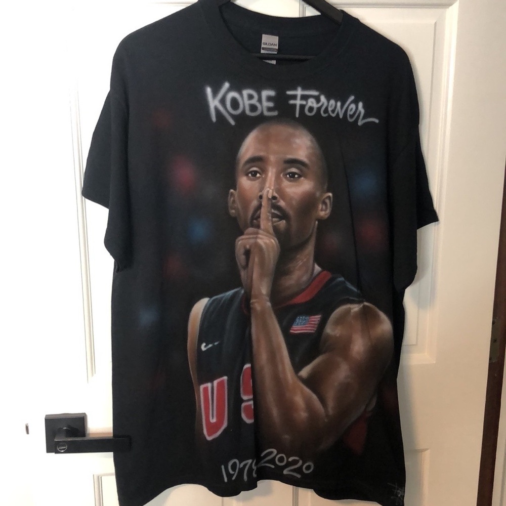 Kobe dedication airbrush Olympics shirt xl
